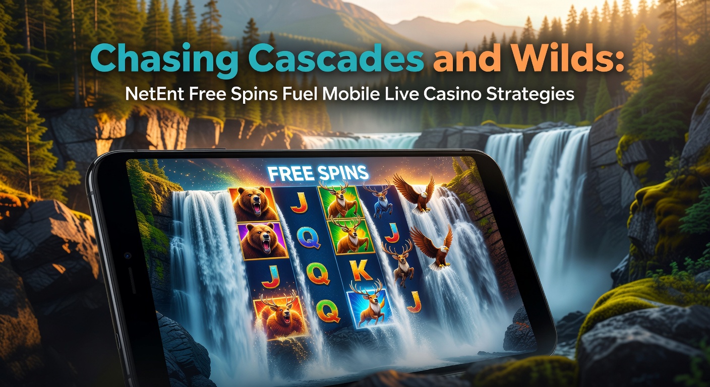 Dynamische NetEnt slots met cascade wins en wild symbolen op een mobiel scherm, geïntegreerd met live casino actie