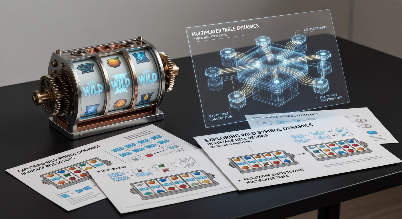 Touch interface die vintage wild symbolen combineert met multiplayer tafel interactie