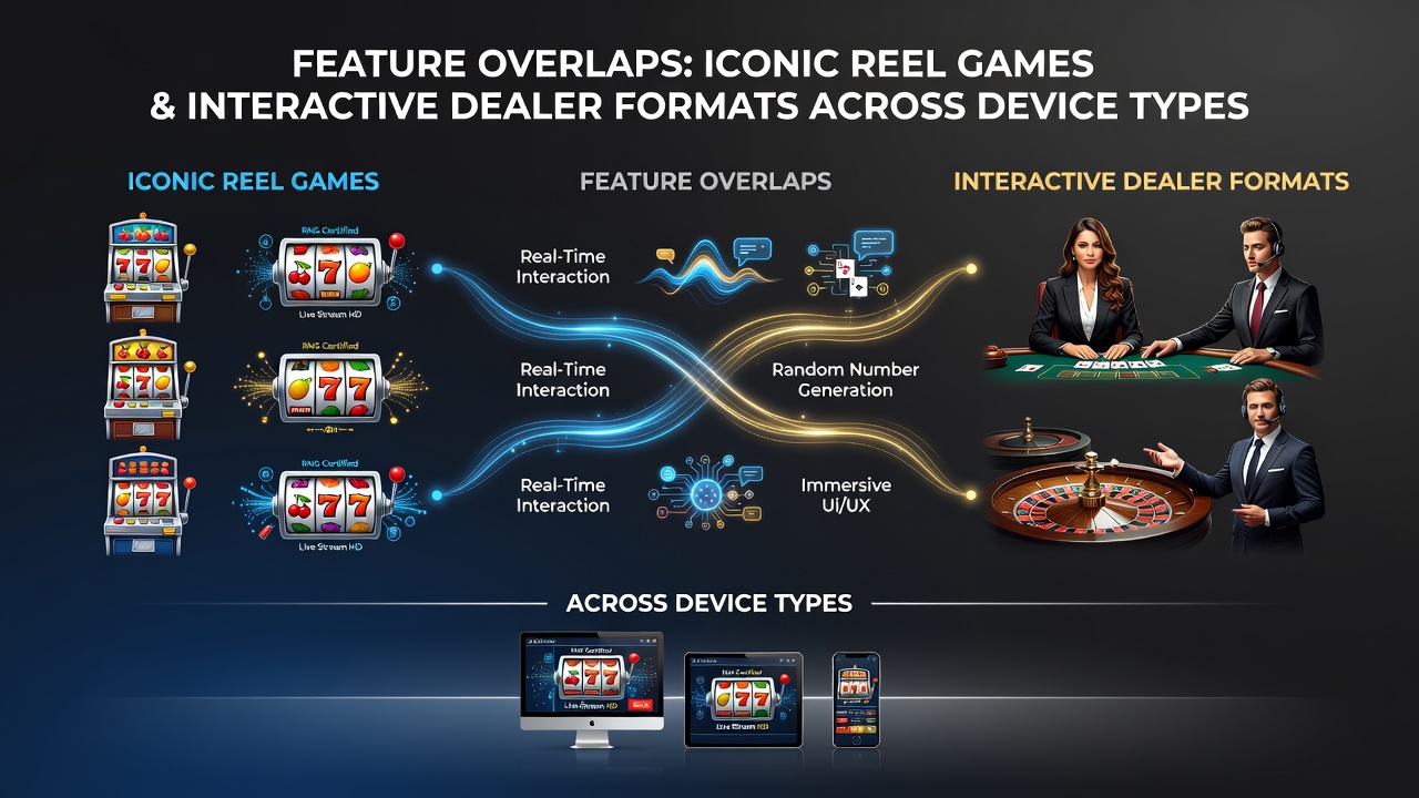 Vergelijking van interface-elementen tussen slots en live casino op verschillende schermformaten