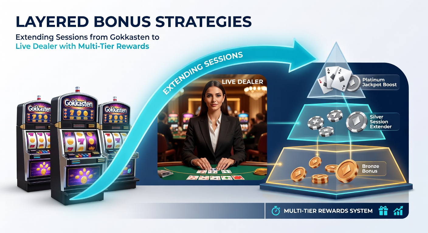 Voorbeeld van een multi-tier bonusdashboard dat voortgang toont van gokkasten free spins naar live dealer cashback beloningen
