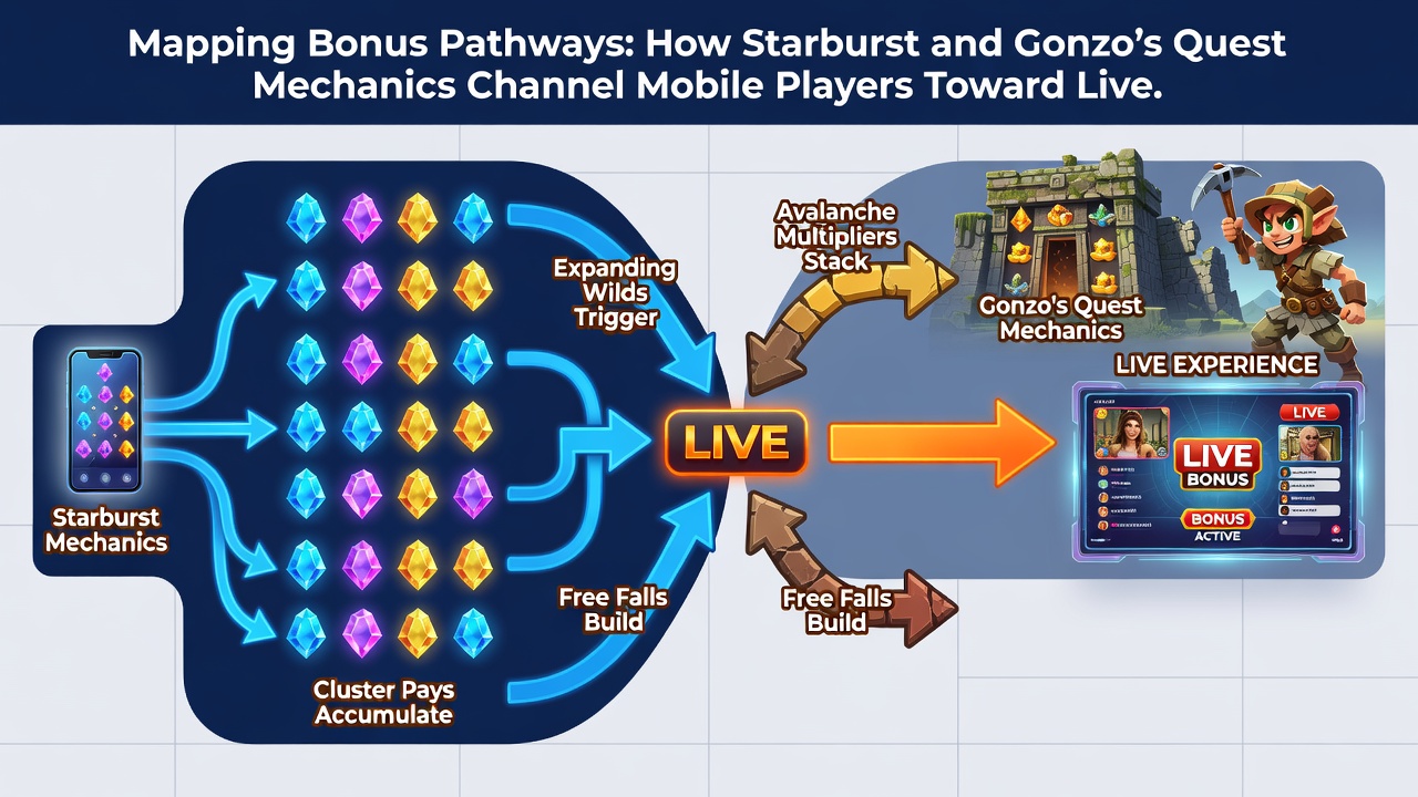 Overgang van mobiele slot gameplay naar live dealer tafels met multiplier overlays