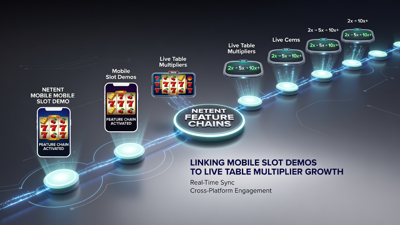 Mobiele demo interfaces met feature ketens die leiden naar live multiplier groei