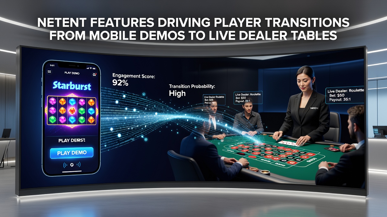 Live dealer tafels verbonden met NetEnt slot demo's via mobiele apparaten