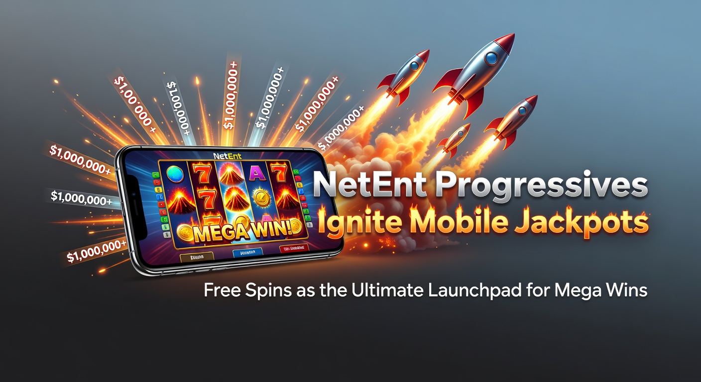 Schermafbeelding van een NetEnt progressieve jackpot op een mobiel apparaat met draaiende rollen en een groeiende jackpotmeter