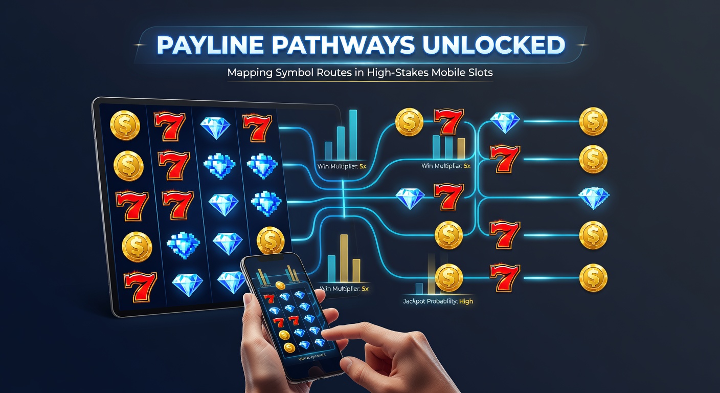 Detaillleerde close-up van symboolroutes in actie op een mobiel scherm, met high-stakes chips en winnende lijnen die oplichten tijdens een jackpot-spin