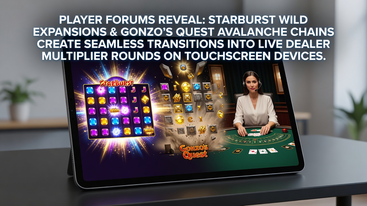 Spelersforums tonen hoe Starburst wild expansies en Gonzo's Quest avalanche chains leiden tot live dealer multiplier ronden op touchscreens