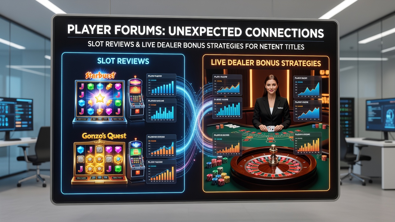 Spelersforums tonen verbanden tussen NetEnt slot reviews en live dealer bonussen