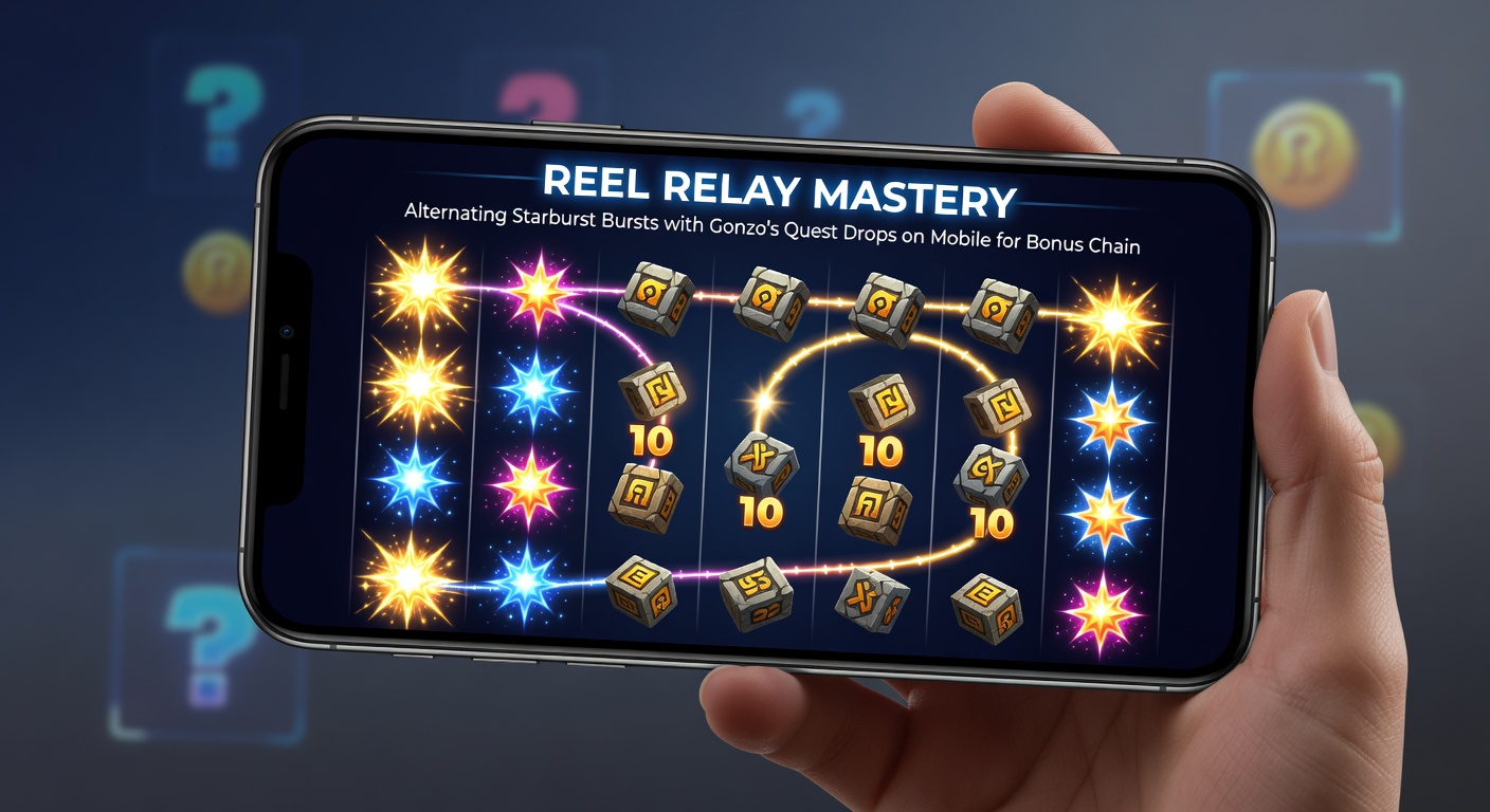 Grafiek van bonus kettingreacties met Starburst wilds en Gonzo multipliers op een mobiel apparaat