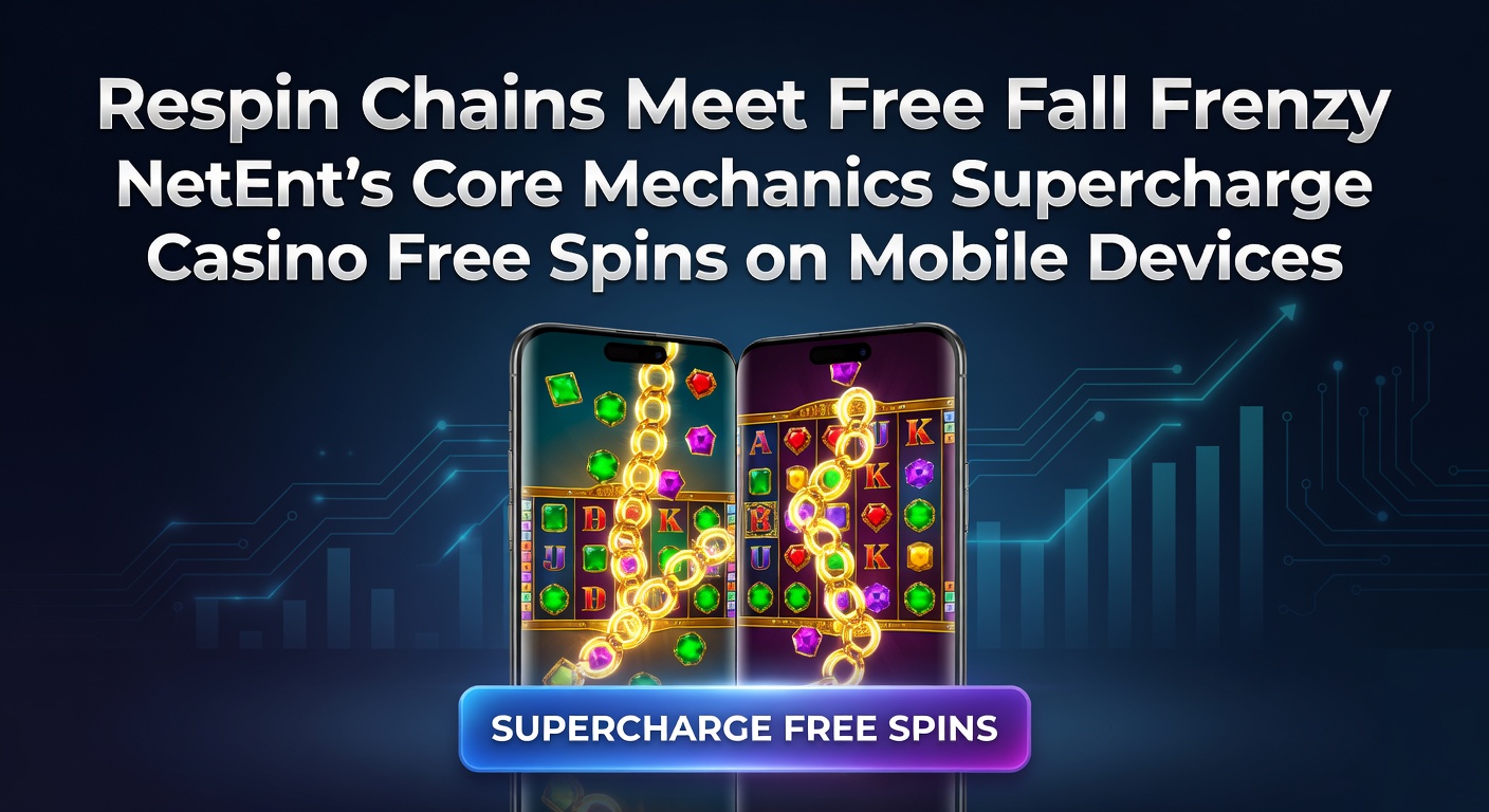 Animatie van respin-ketens en free fall frenzy in een NetEnt mobiele slot, met vallende symbolen en heractiverende rollen