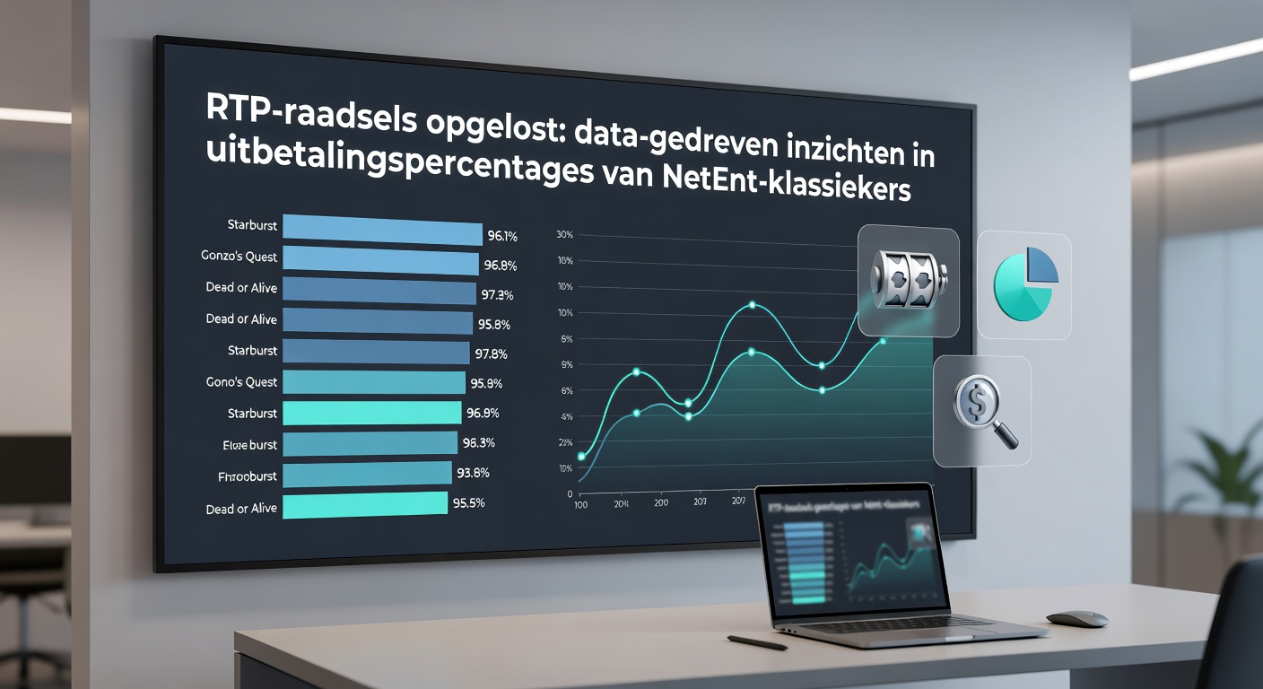 Tabel met gedetailleerde RTP-data en grafieken van NetEnt-slots, inclusief mobiele sessie-analyses voor april 2026