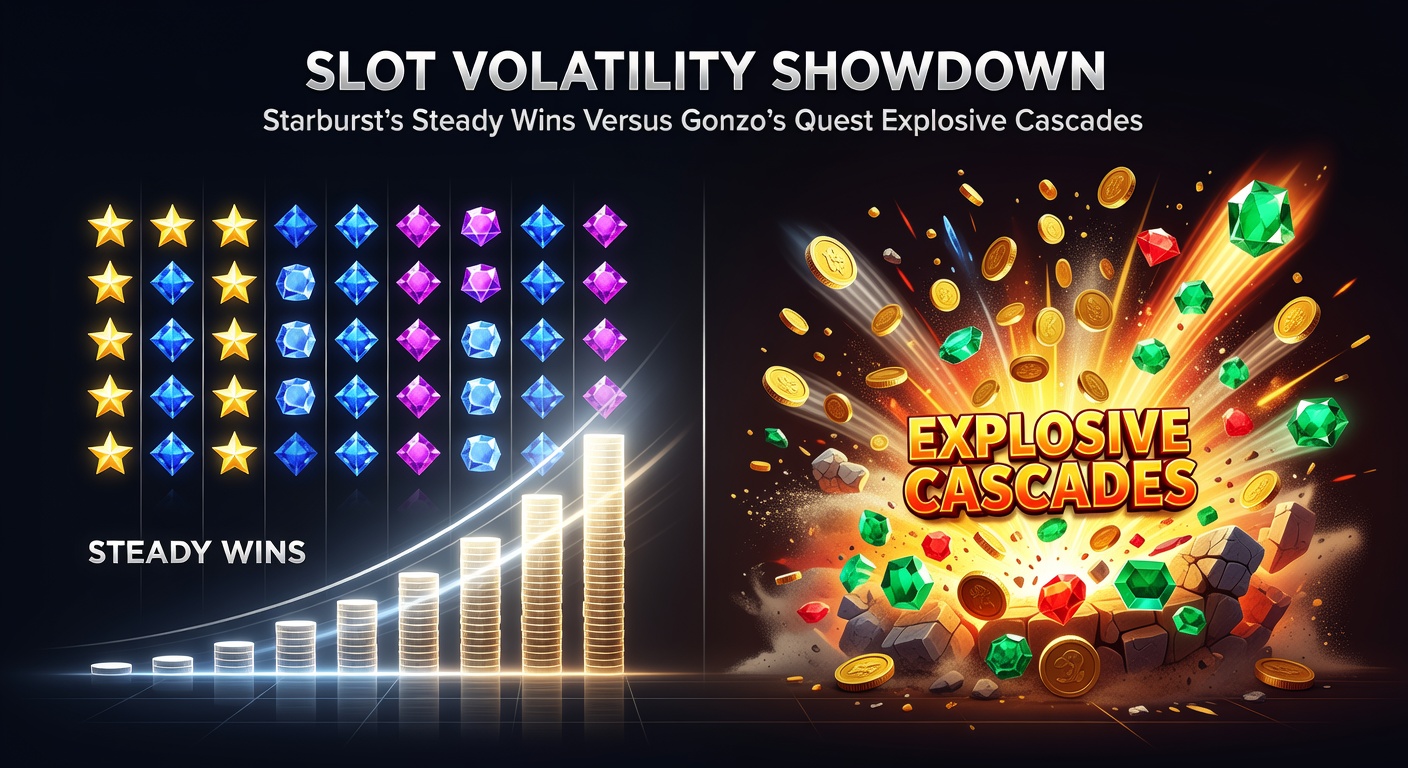 Vergelijking van Starburst en Gonzo’s Quest slots met volatility grafieken en winpatronen