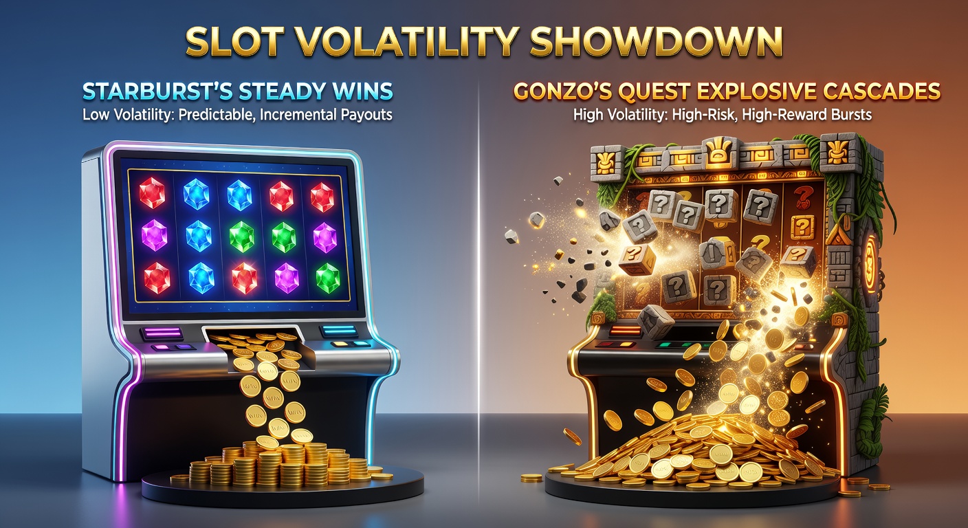 Grafiek met winfrequentie en maximale uitbetalingen van Starburst versus Gonzo’s Quest