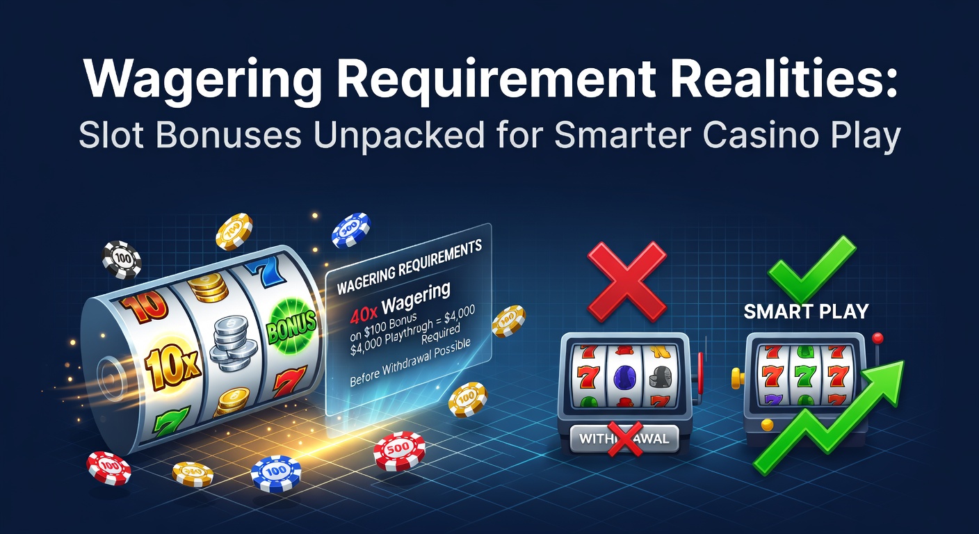 Grafiek die wagering requirements bij slot bonussen visualiseert, met voorbeelden van veelvoorkomende multipliers en bijbehorende uitbetalingsvoorwaarden