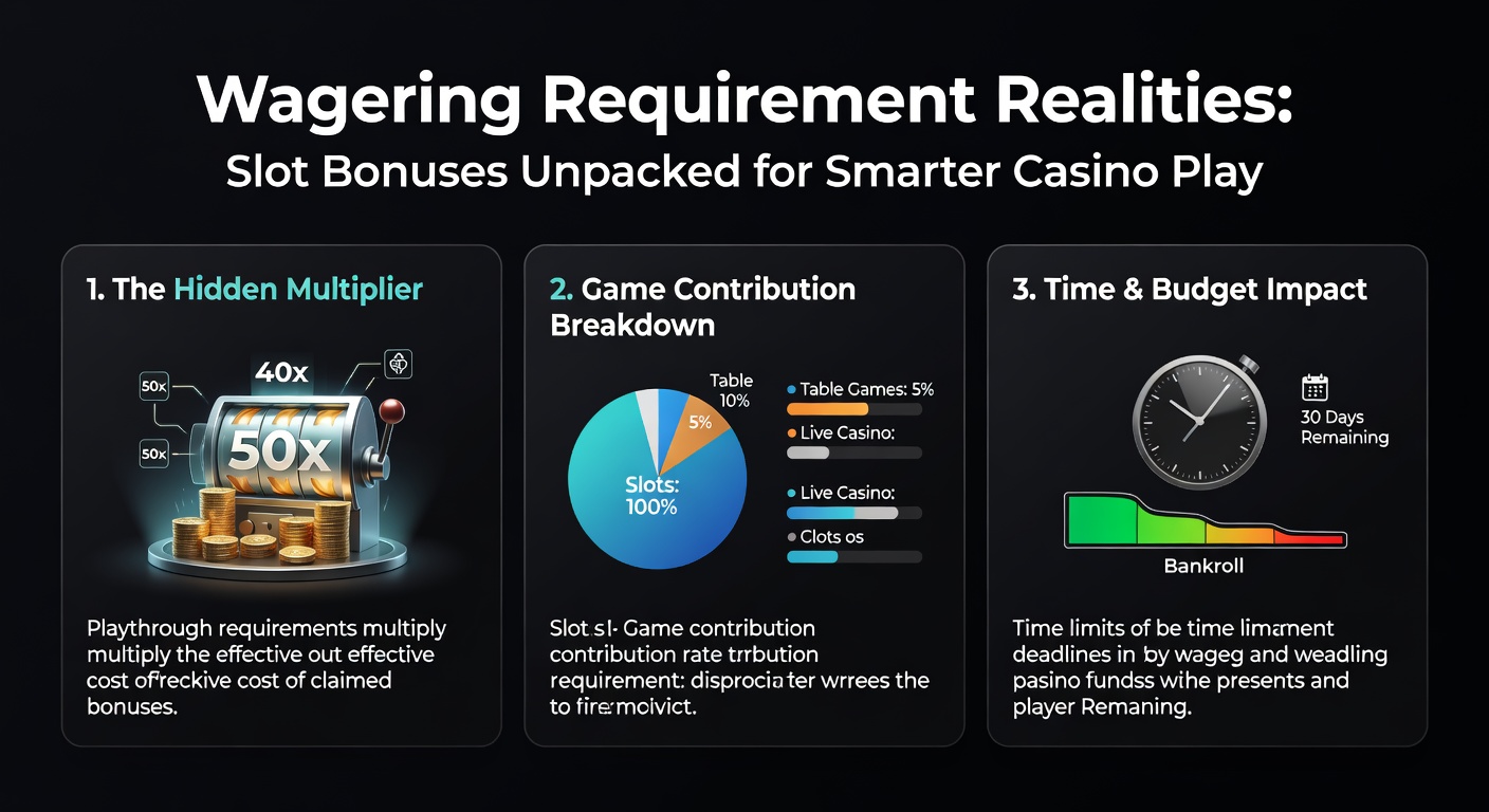 Voorbeeldscherm van een slot bonus tracker met wagering voortgang, inclusief grafieken van cleared percentages en resterende spins