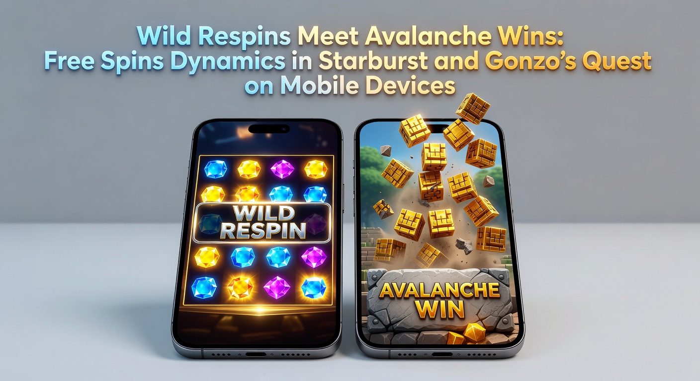 Vergelijkende weergave van Gonzo's Quest Avalanche met multipliers en Starburst Wild Respins op een tablet, illustrerend de gratis spins-interactie